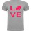 Tee shirt Love Rugby Gris