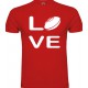 Tee shirt Love Rugby Rouge