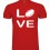 Tee shirt Love Rugby Rouge