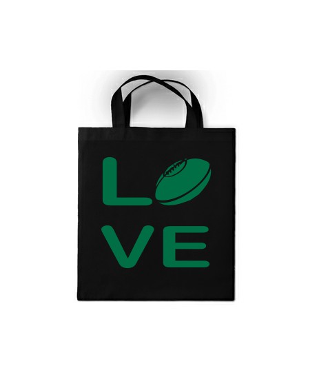 Sac en toile Love Rugby Noir/ Vert 