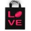 Sac en toile Love Rugby Noir/ Rose