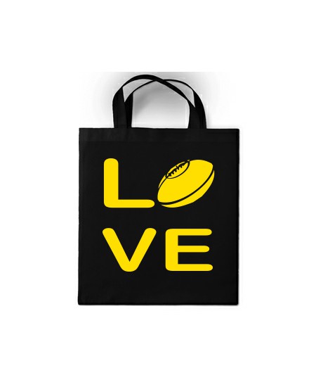 Sac en toile Love Rugby Noir/ Jaune