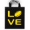 Sac en toile Love Rugby Noir/ Jaune