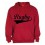 Sweat capuche Rugby Rouge