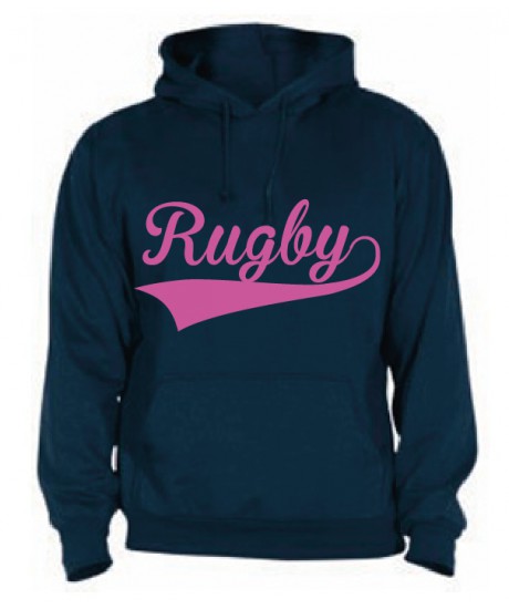 Sweat capuche Rugby Bleu Marine