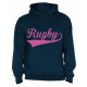 Sweat capuche Rugby Bleu Marine