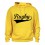 Sweat capuche Rugby Jaune