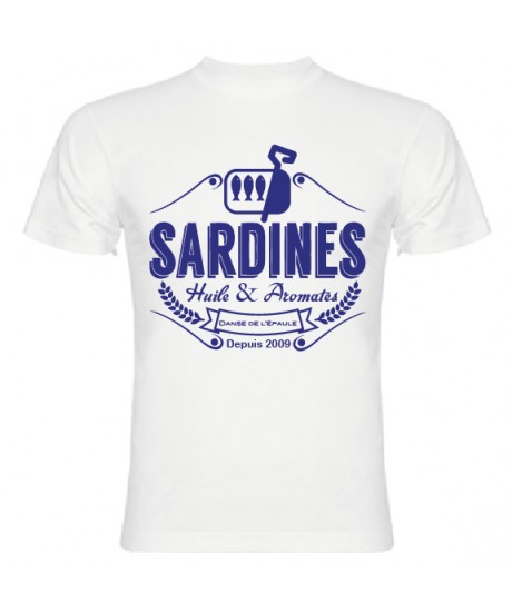 Tee Shirt Sardines 2 Blanc