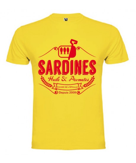 Tee Shirt Sardines 2 Jaune