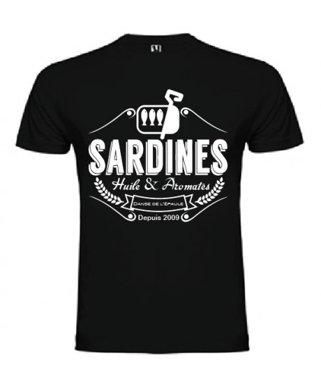 Tee Shirt Sardines 2 Noir