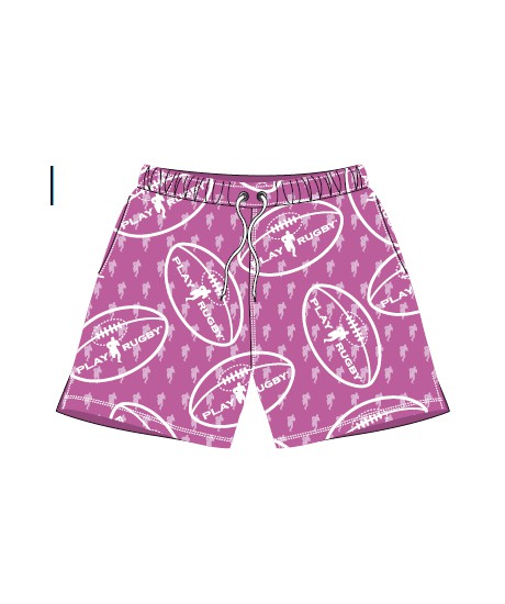 Short de Bain Play Rugby ball Rose Junior