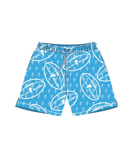 Short de Bain Play Rugby Junior ball Turquoise