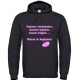 Sweat Maman de rugbyman Noir / rose 