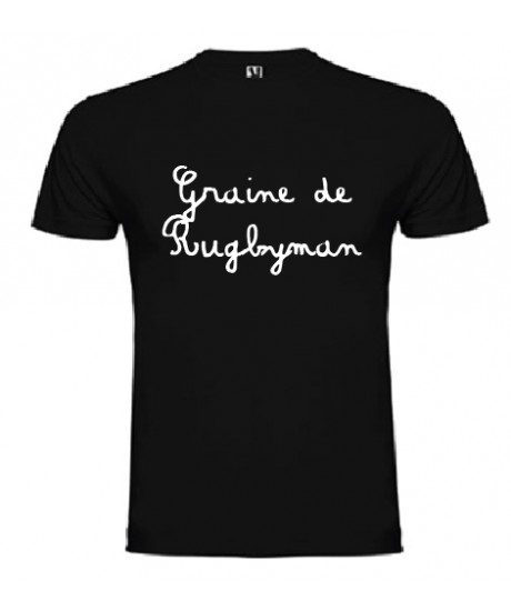 Tee shirt bébé Graine de Rugbyman Noir