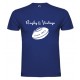 Tee Shirt Rugby & Vintage Ballon Bleu Royal