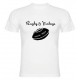 Tee Shirt Rugby & Vintage Ballon Blanc