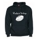 Sweat capuche Rugby & Vintage Ballon Noir