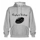 Sweat capuche Rugby & Vintage Ballon Gris