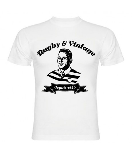 Tee Shirt Rugby & Vintage Buste Blanc