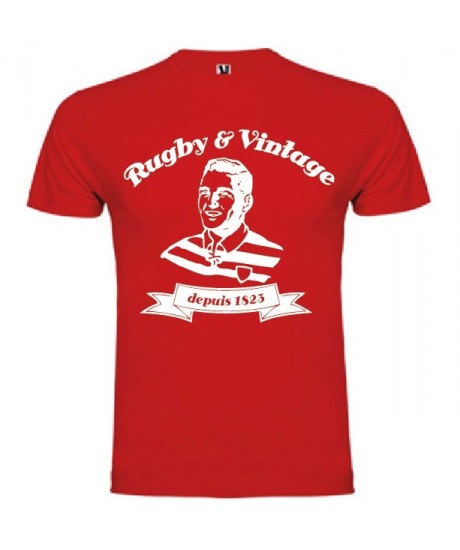 Tee Shirt Rugby & Vintage Buste Rouge