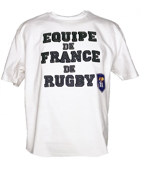 Tee shirt FFR Brodé Blanc