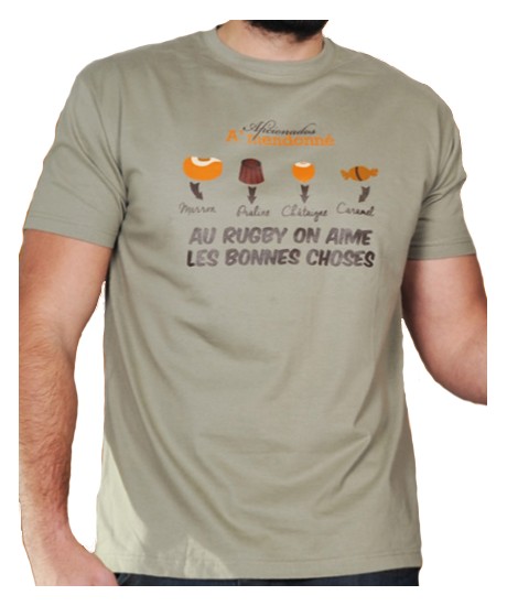 Tee shirt Aficionados "BONNES CHOSES"  Kaki