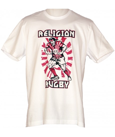 Tee shirt Religion Rugby "Japan" Blanc