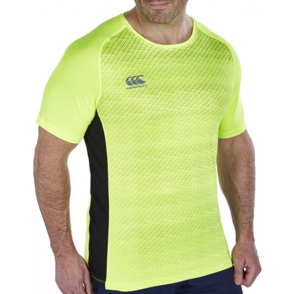 Tee Shirt Canterbury Vapodri Superlight Poly Graphic Jaune - Esprit Rugby