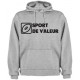 Sweat capuche "Valeur" Gris/Noir