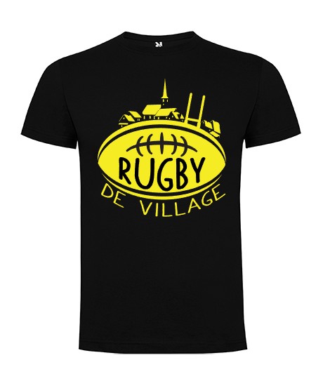 Tee Shirt "Village" LoLRugby Noir/Jaune