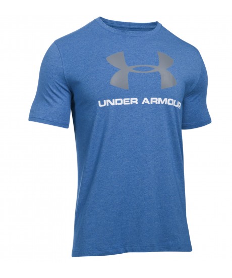 Tee shirt Under Armour Bleu Logo gris