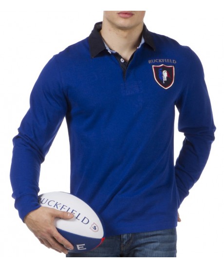 Polo ML Ruckfield Bleu French et son drapeau