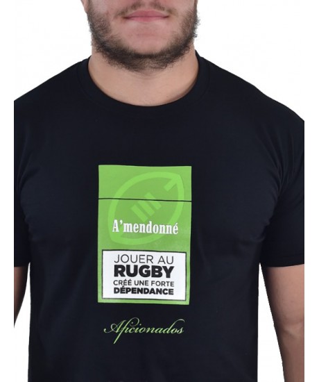 Tee shirt Aficionados "DEPENDANT" Noir