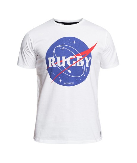 Tee Shirt Rugby Division " SPACE" Blanc