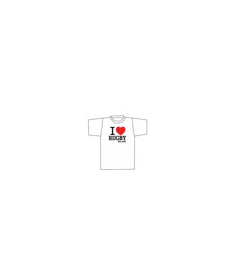 Tee shirt " I LOVE RUGBY " ULTRA PETITA