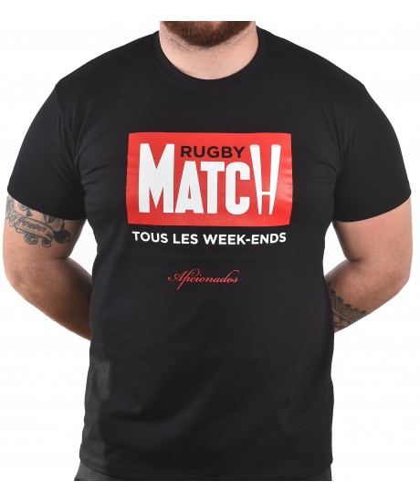 Tee shirt Aficionados "Match" Noir