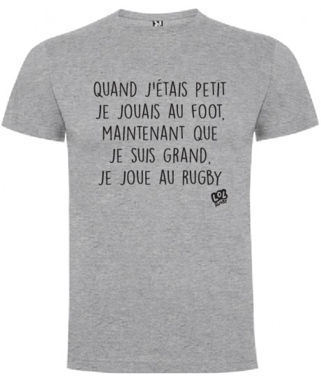 Tee shirt LoL Rugby "Maturité" Gris