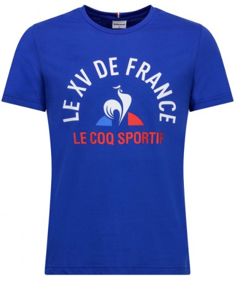 TEE-SHIRT BLEU Le Coq Sportif SUPPORTER XV DE FRANCE 2019-2020 