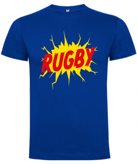 Tee shirt  "Boom " Bleu