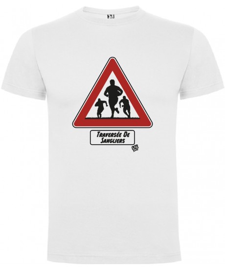 Tee shirt LoL Rugby "SANGLIER" Blanc