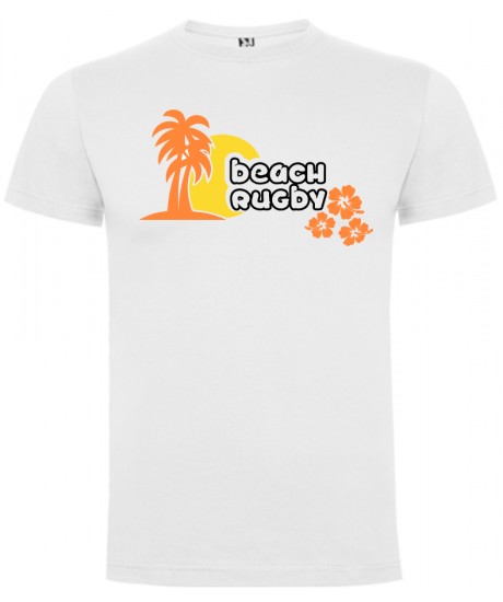 Tee shirt  "Beach" Blanc