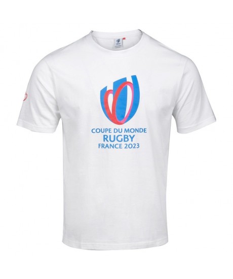 T-Shirt Logo Rugby Coupe Du Monde De Rugby France 2023 Blanc