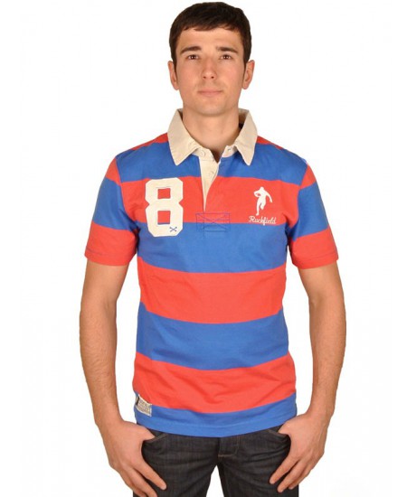 Polo Ruckfield  ENFANT H 835 Bleu/rouge