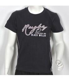 Tee Shirt Black Wellis Rugby Junior Marine