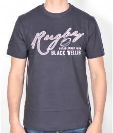 Tee Shirt Black Wellis Rugby Marine