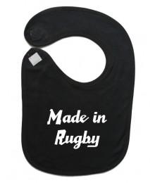 Bavoir bébé "Made in Rugby" Noir/Blanc