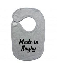 bavoir bébé "Made in Rugby" Gris/Noir