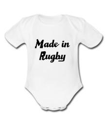 Body bébé "Made in Rugby" Blanc/Noir