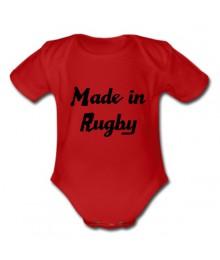 Body bébé "Made in Rugby" Rouge/Noir