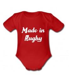 Body bébé "Made in Rugby" Rouge/Blanc